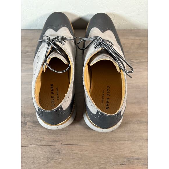 Cole Haan Original Grand Remastered Wingtip Oxfords Tan Gray‎ Men\'s Size 9 main image 4